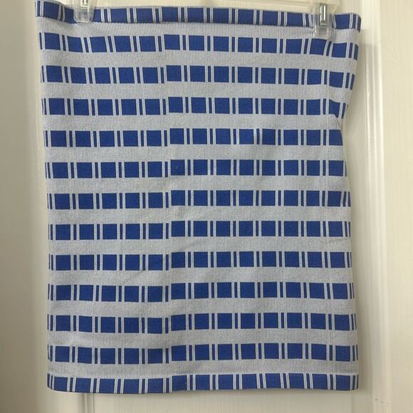 Blue squares mini skirt one size - Picture 1 of 1